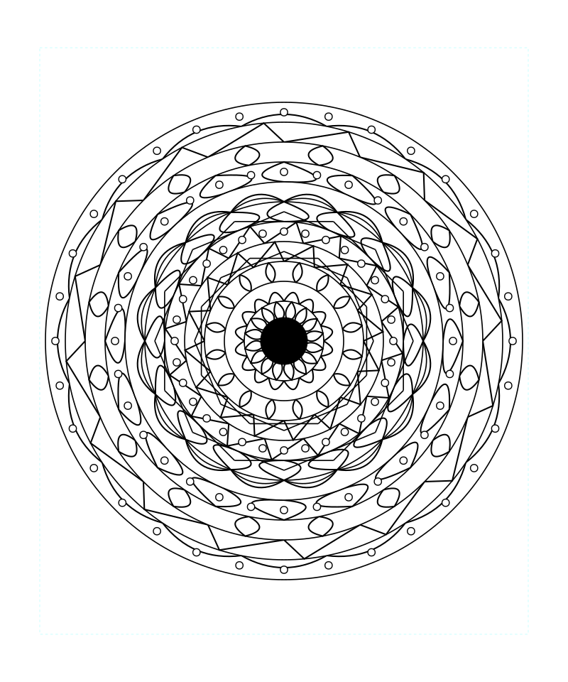Sacred Geometry Mandala Sacred Balance Pattern Coloring Page