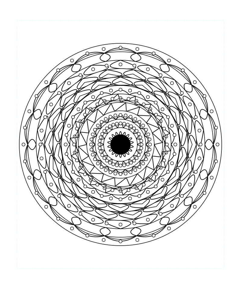 Sacred Geometry Mandala Sacred Bloom Coloring Page
