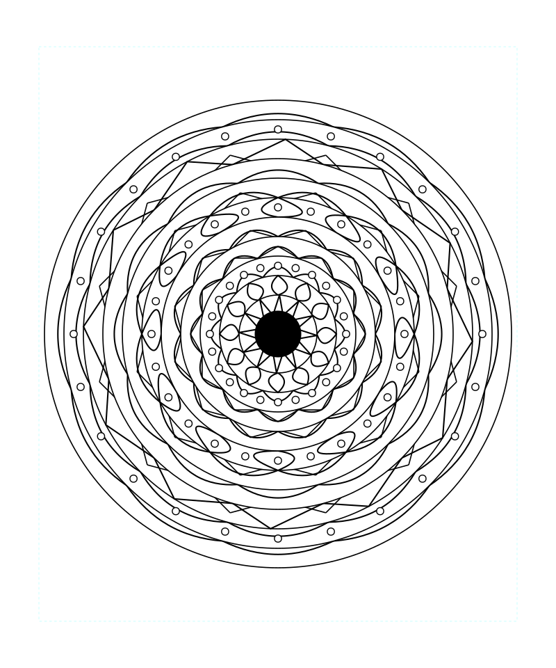 Sacred Geometry Mandala Sacred Calm Pattern Coloring Page