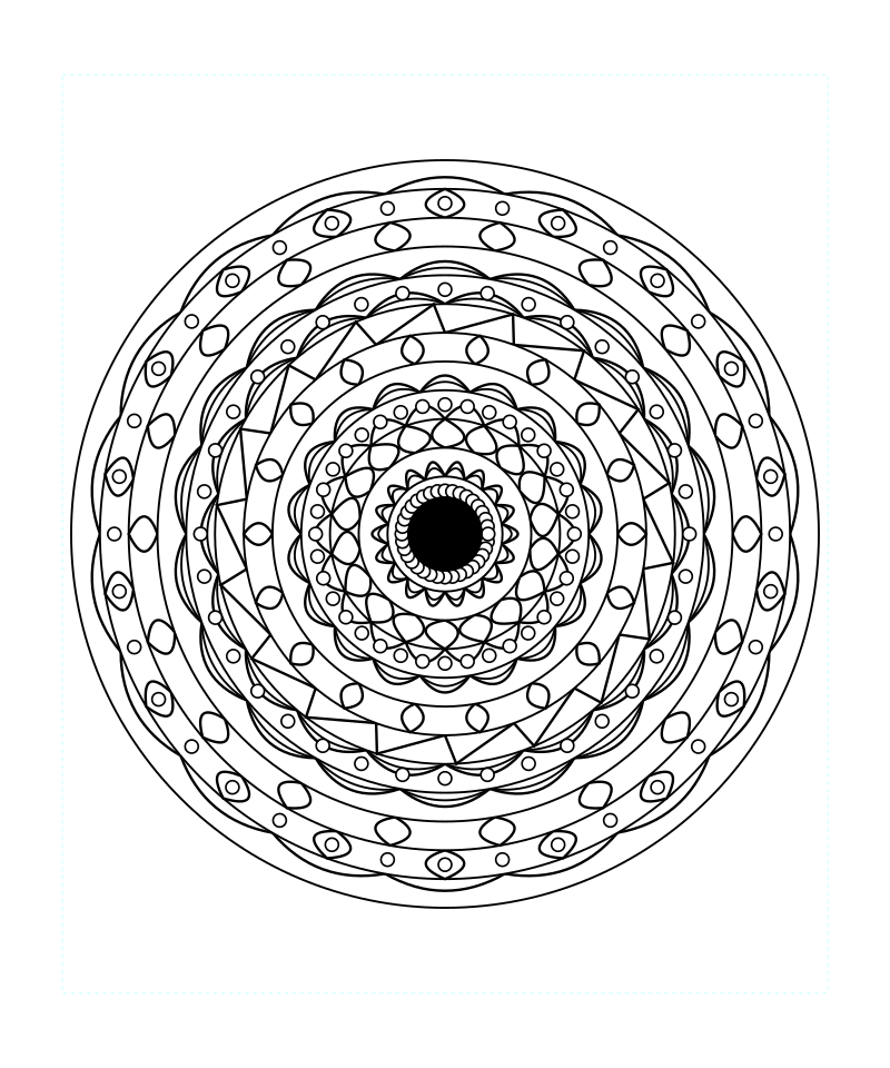 Sacred Geometry Mandala Sacred Circle Coloring Page