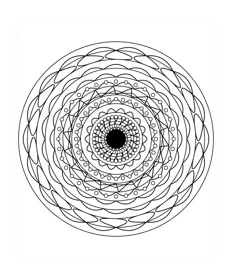 Sacred Geometry Mandala Sacred Cosmic Art Coloring Page