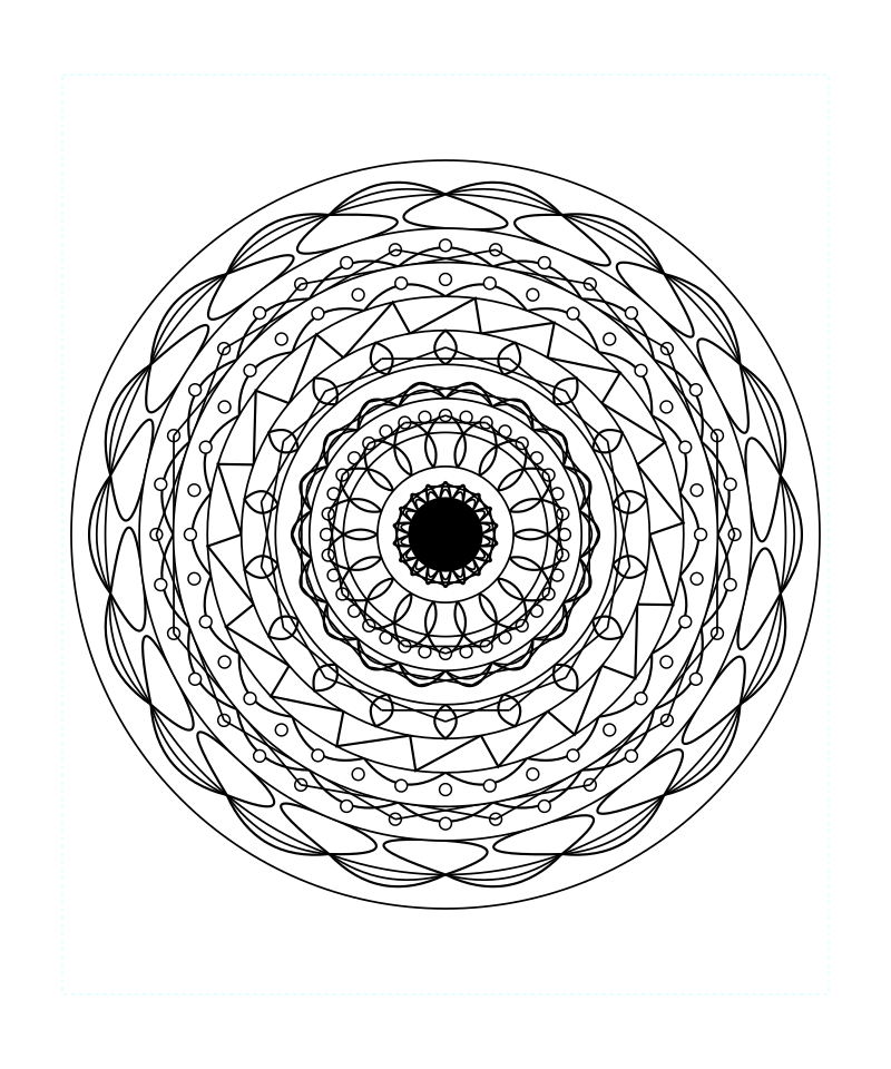 Sacred Geometry Mandala Sacred Crystal Pattern Coloring Page