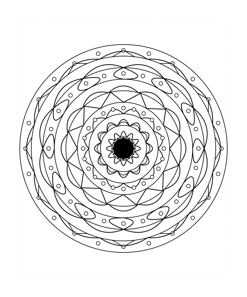 Sacred Geometry Mandala Sacred Divine Art Coloring Page
