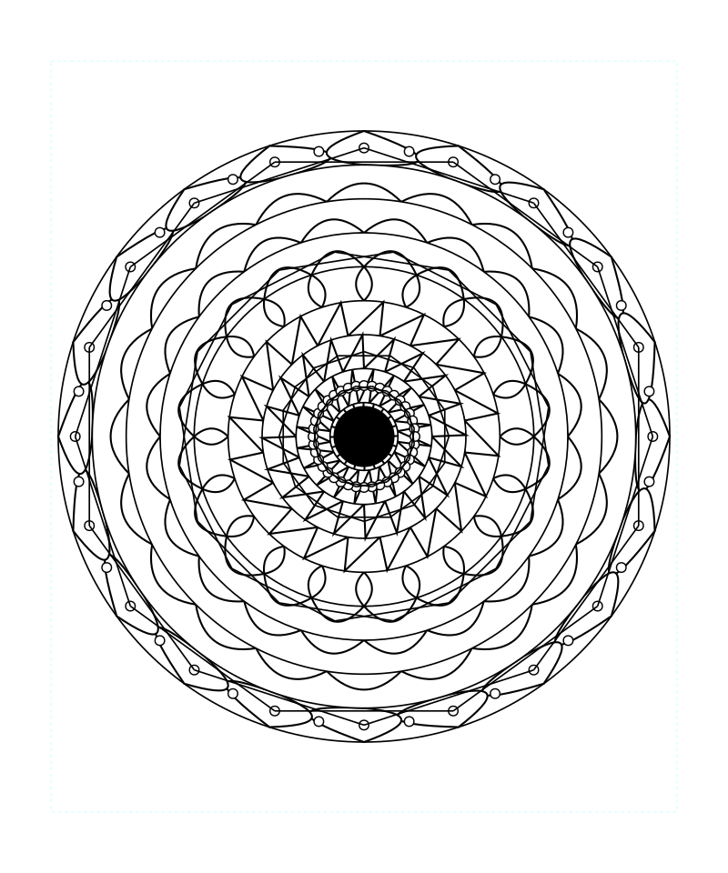 Sacred Geometry Mandala Sacred Divine Pattern Coloring Page
