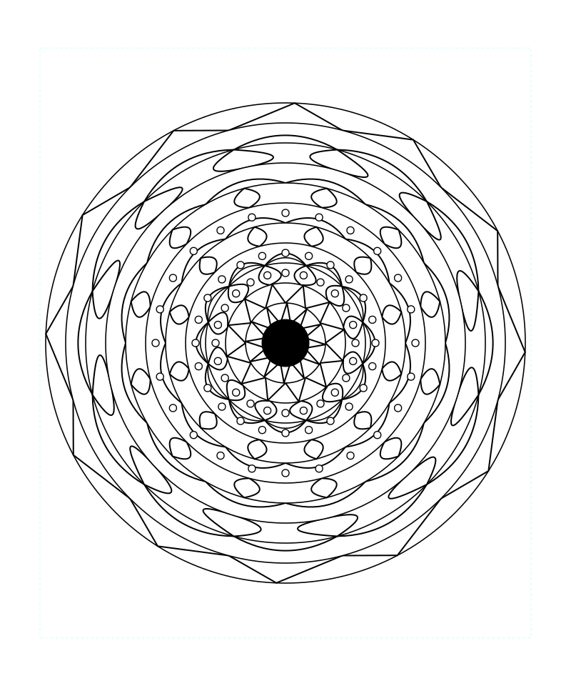 Sacred Geometry Mandala Sacred Energy Pattern Coloring Page