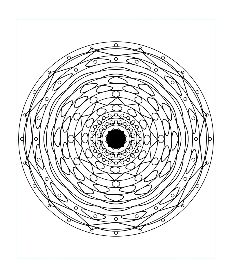 Sacred Geometry Mandala Sacred Floral Art Coloring Page