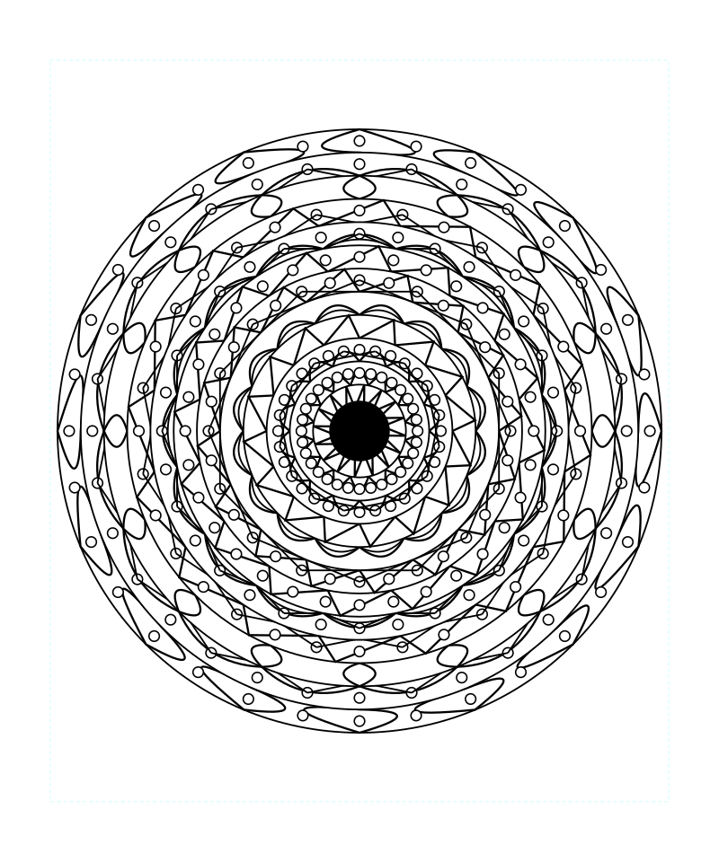 Sacred Geometry Mandala Sacred Floral Pattern Coloring Page