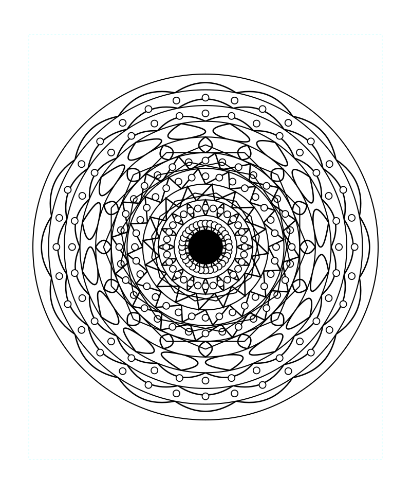 Sacred Geometry Mandala Sacred Flower Coloring Page Free Printable