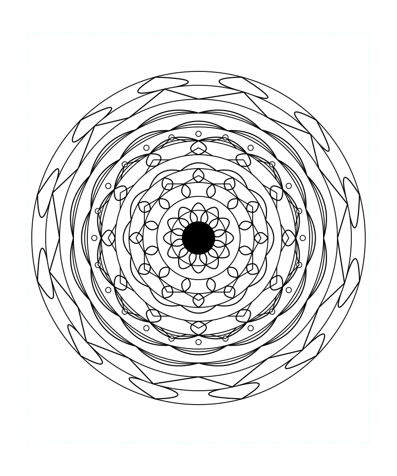 Sacred Geometry Mandala Sacred Galaxy Art Coloring Page
