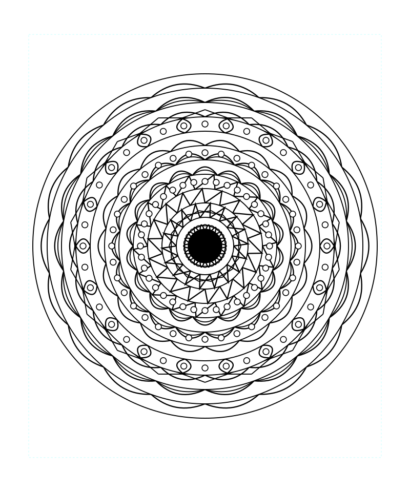 Sacred Geometry Mandala Sacred Galaxy Pattern Coloring Page