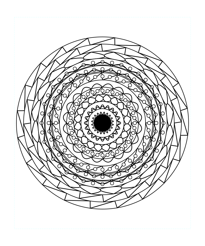 Sacred Geometry Mandala Sacred Harmony Art Coloring Page