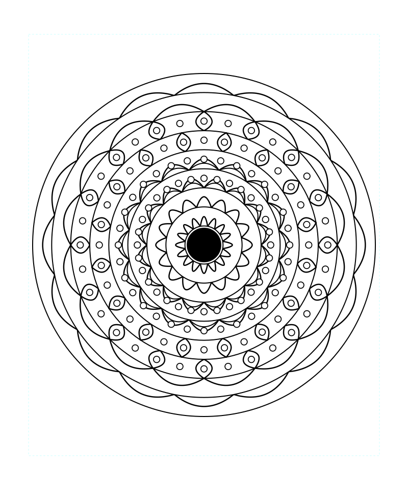 Sacred Geometry Mandala Sacred Harmony Pattern Coloring Page