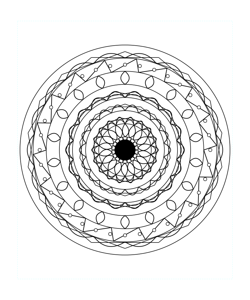 Sacred Geometry Mandala Sacred Meditation Pattern Coloring Page