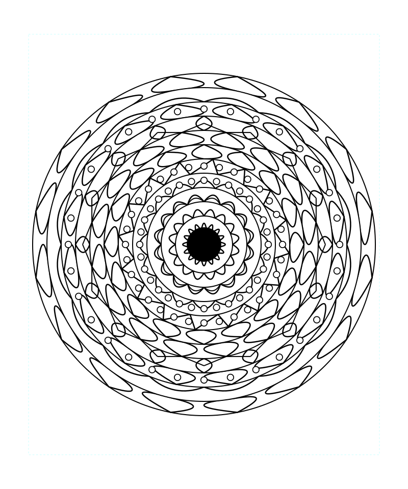 Sacred Geometry Mandala Sacred Mystic Art Coloring Page