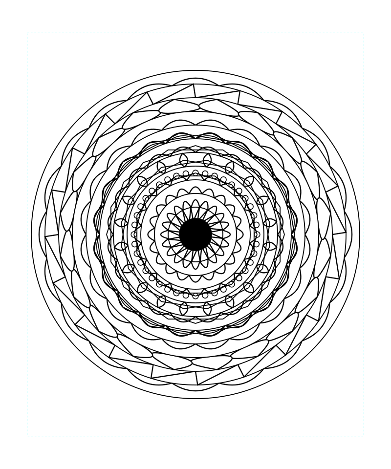 Sacred Geometry Mandala Sacred Mystic Pattern Coloring Page