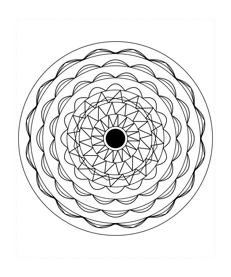 Sacred Geometry Mandala Sacred Pattern Art Coloring Page