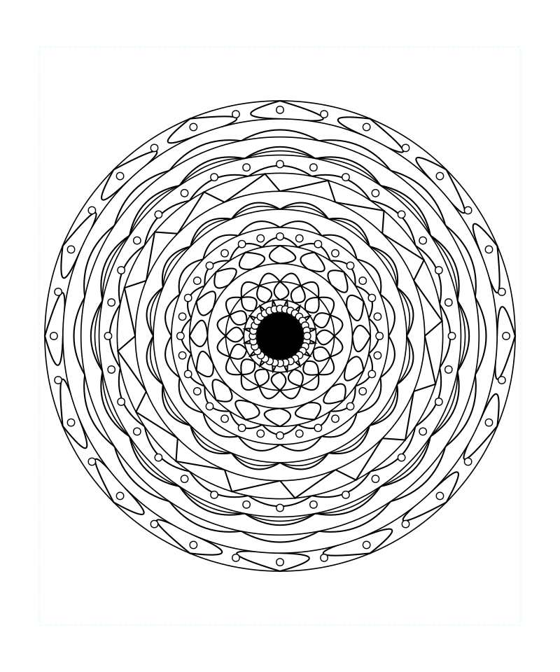 Sacred Geometry Mandala Sacred Peace Art Coloring Page