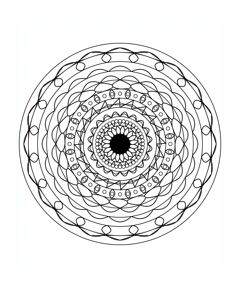 Sacred Geometry Mandala Sacred Petal Geometry Coloring Page