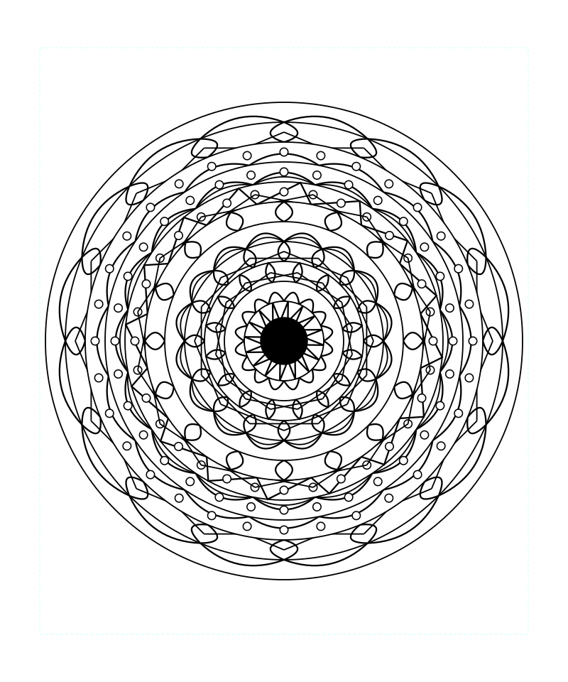 Sacred Geometry Mandala Sacred Relaxation Art Coloring Page