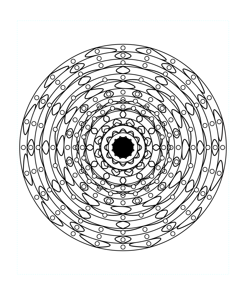 Sacred Geometry Mandala Sacred Serenity Art Coloring Page