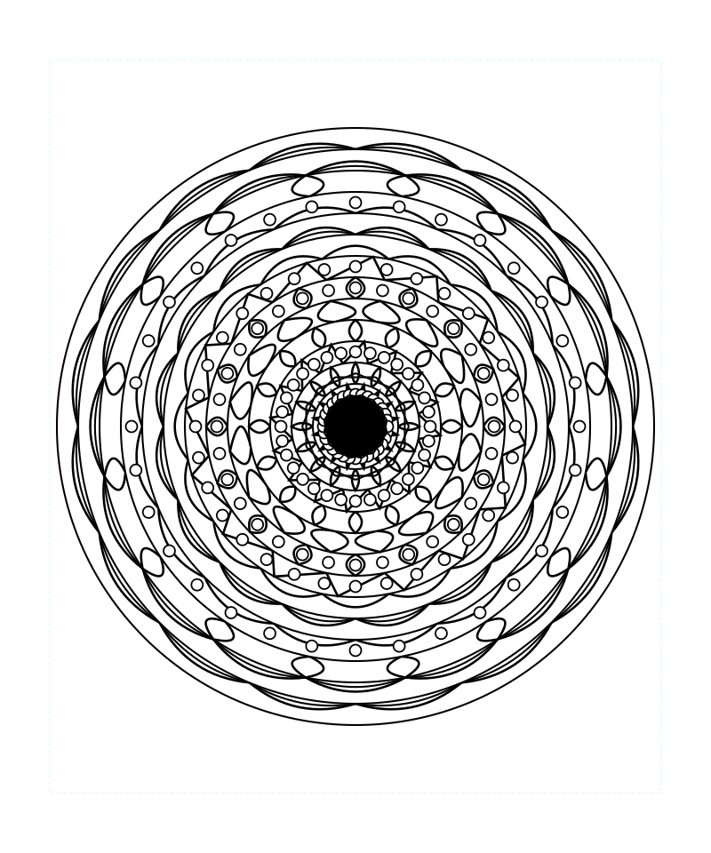 Sacred Geometry Mandala Sacred Serenity Pattern Coloring Page