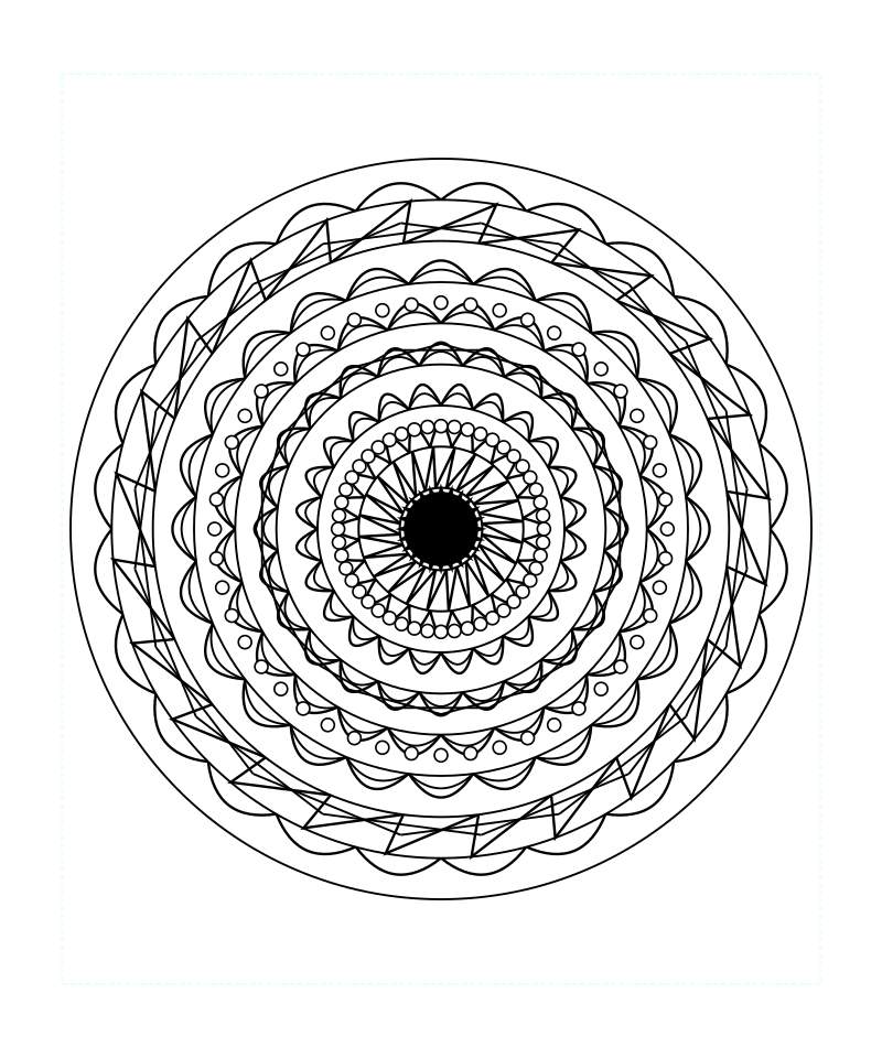 Sacred Geometry Mandala Sacred Spirit Art Coloring Page
