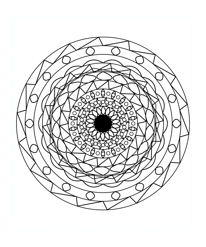 Sacred Geometry Mandala Sacred Spirit Pattern Coloring Page