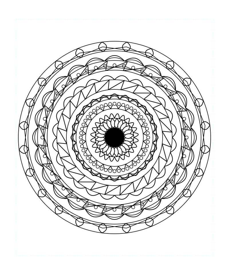 Sacred Geometry Mandala Sacred Star Coloring Page