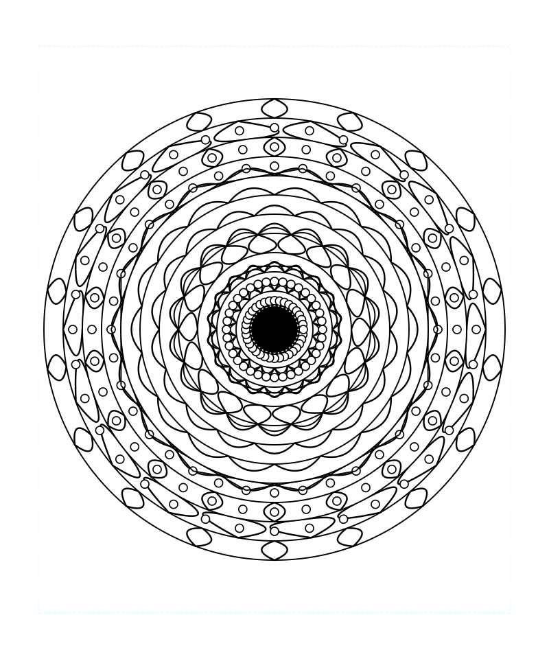 Sacred Geometry Mandala Sacred Temple Pattern Coloring Page