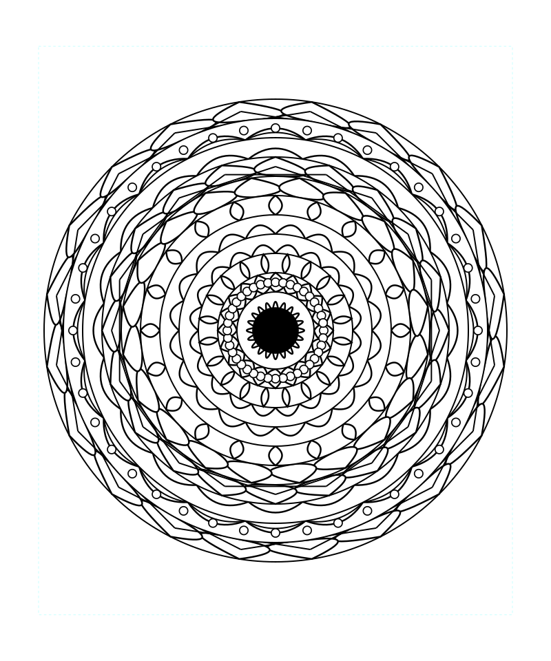 Sacred Geometry Mandala Sacred Therapy Pattern Coloring Page