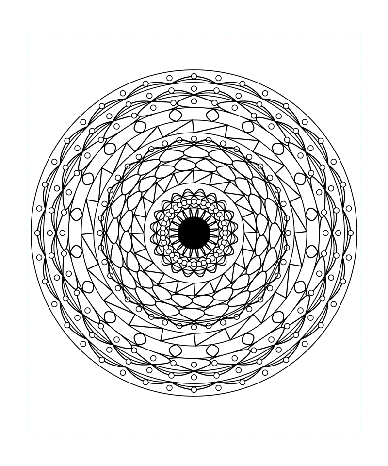 Sacred Geometry Mandala Sacred Universe Art Coloring Page