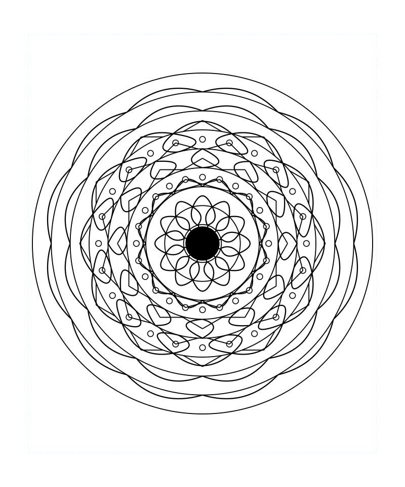 Sacred Geometry Mandala Sacred Universe Pattern Coloring Page