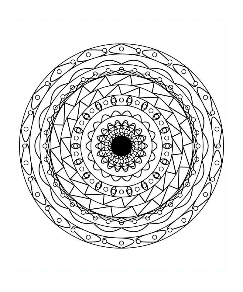 Sacred Geometry Mandala Sacred Zen Art Coloring Page