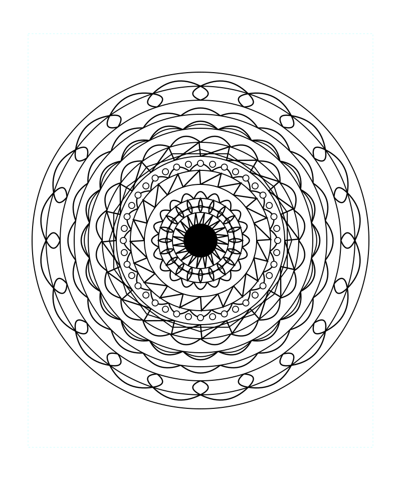 Sacred Geometry Mandala Sacred Zen Pattern Coloring Page