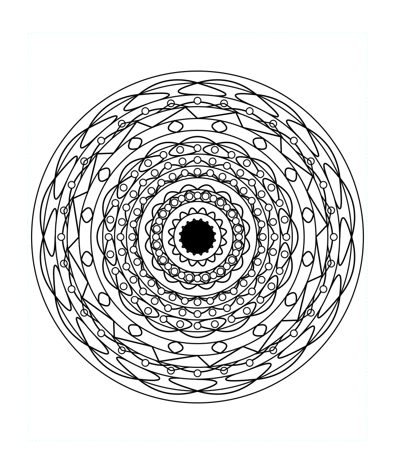 Sacred Geometry Mandala Serenity Mandala Pattern Coloring Page