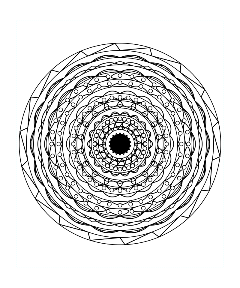 Sacred Geometry Mandala Serenity Symmetry Coloring Page