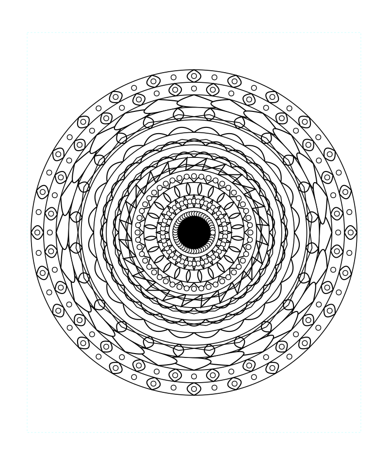 Sacred Geometry Mandala Spirit Balance Coloring Page