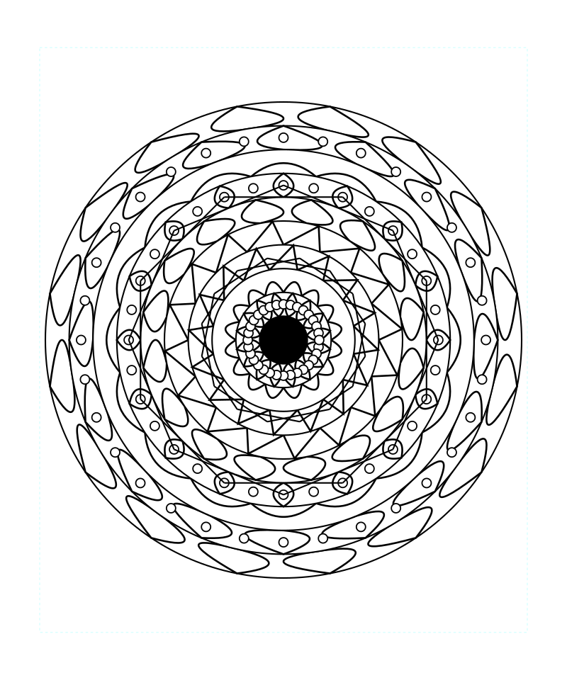 Sacred Geometry Mandala Spirit Calm Coloring Page
