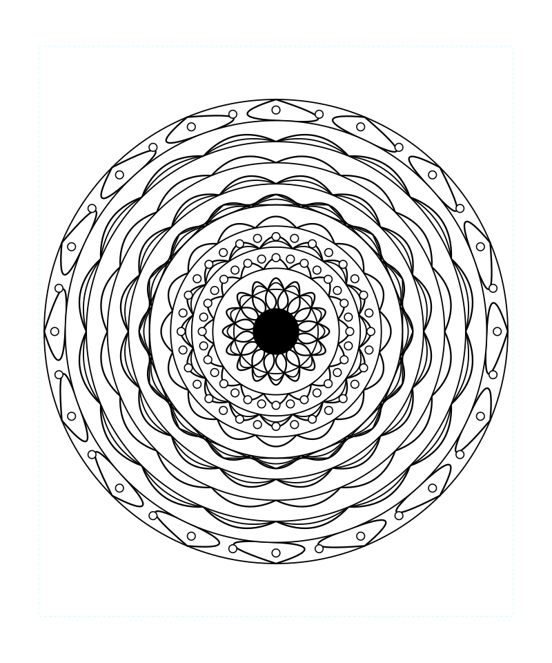 Sacred Geometry Mandala Spirit Energy Coloring Page