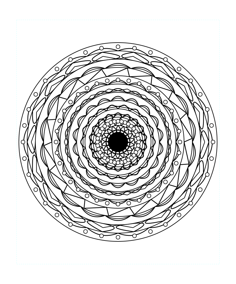 Sacred Geometry Mandala Spirit Peace Coloring Page