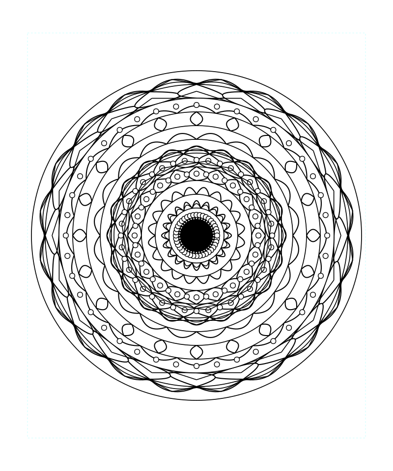 Sacred Geometry Mandala Spirit Serenity Coloring Page