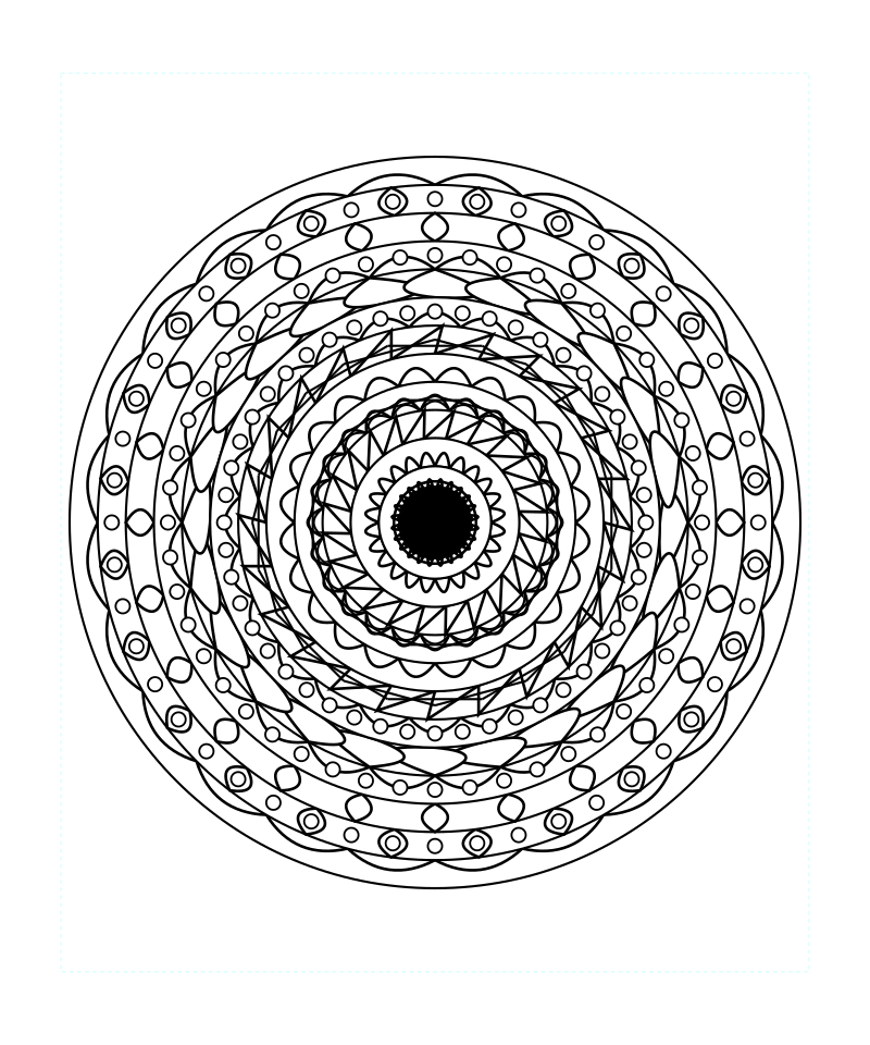 Sacred Geometry Mandala Spirit Zen Coloring Page