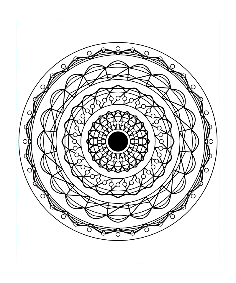 Sacred Geometry Mandala Spiritual Art Coloring Page