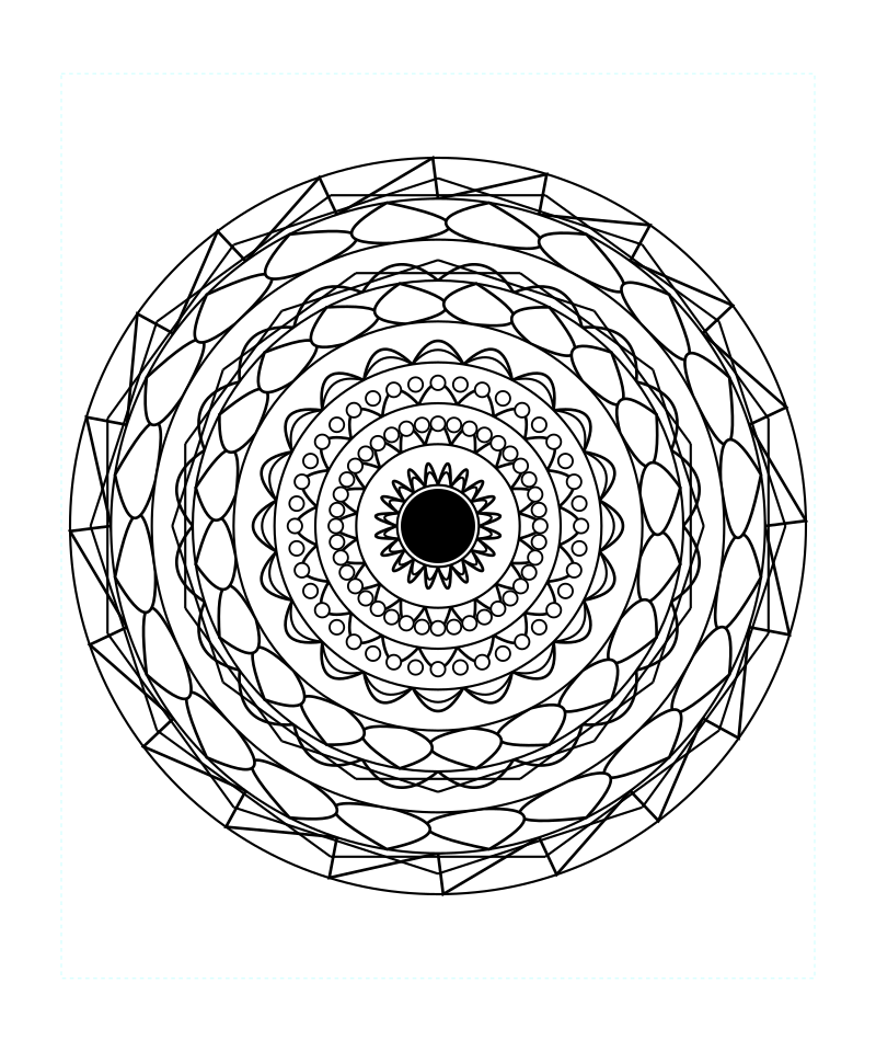 Sacred Geometry Mandala Spiritual Geometry Coloring Page Printable
