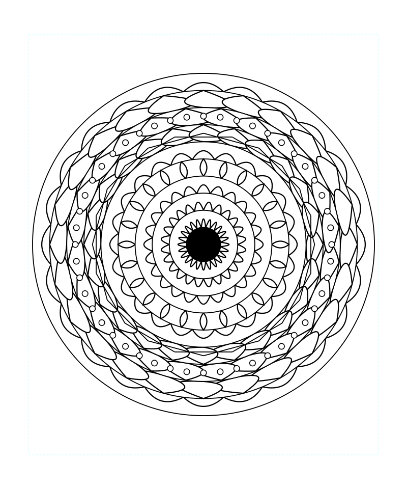 Sacred Geometry Mandala Spiritual Meditation Coloring Page