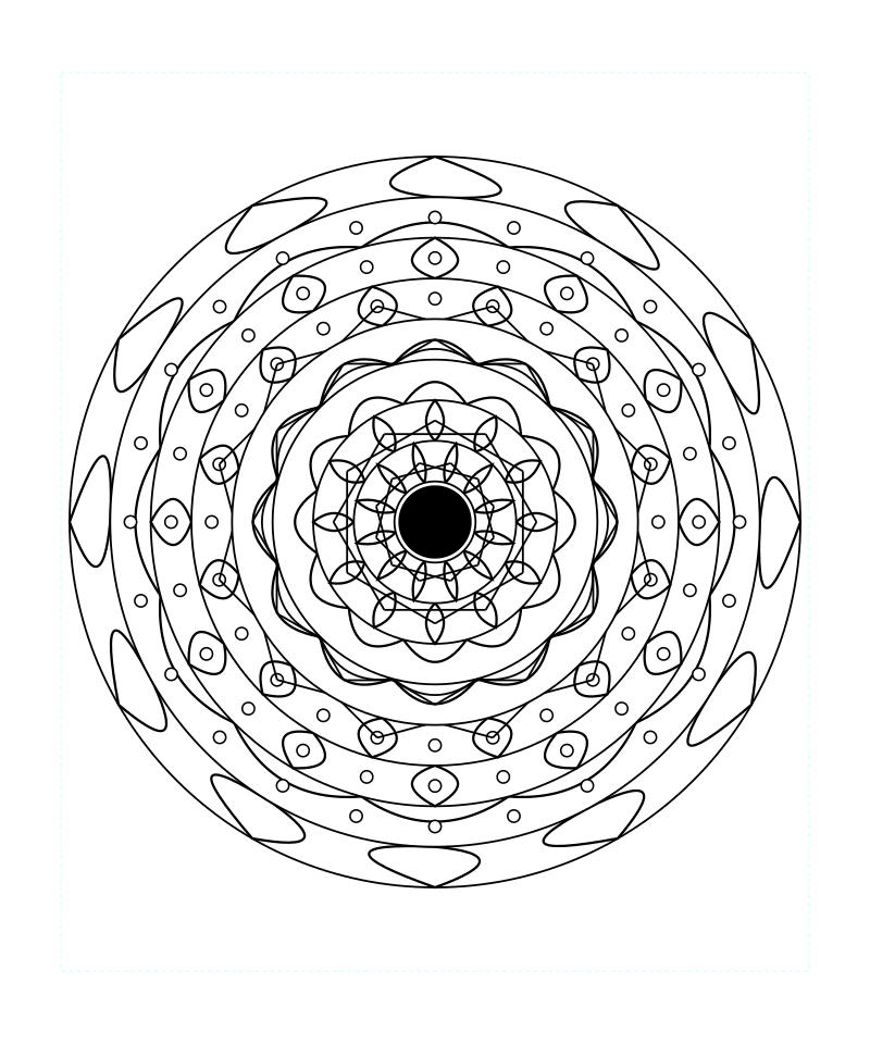 Sacred Geometry Mandala Spiritual Pattern Coloring Page Download