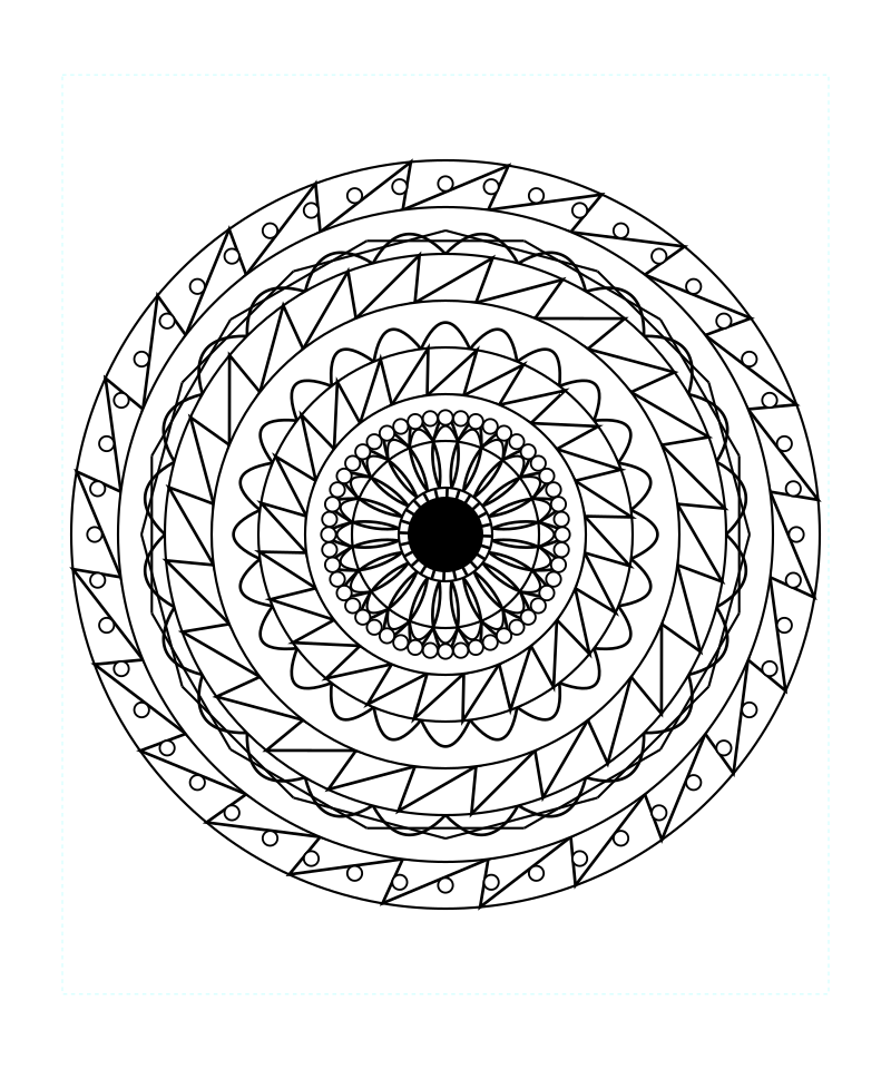 Sacred Geometry Mandala Star Calm Coloring Page