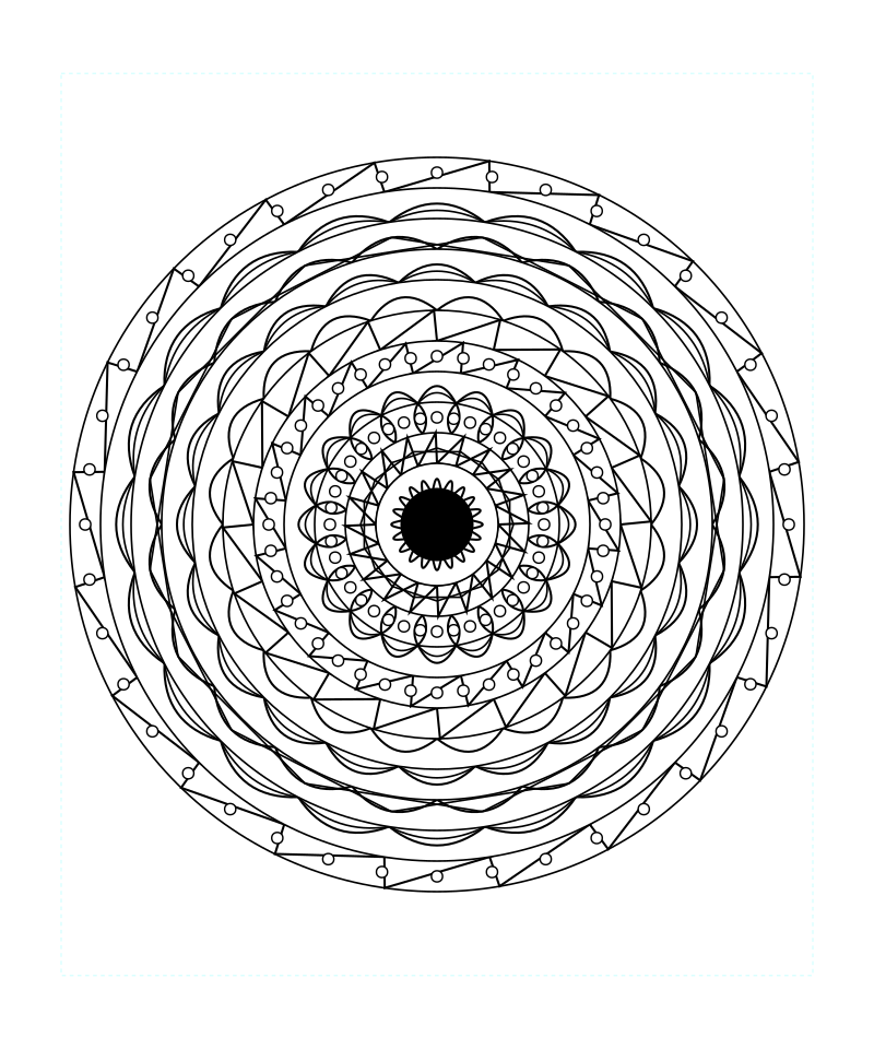 Sacred Geometry Mandala Star Harmony Coloring Page