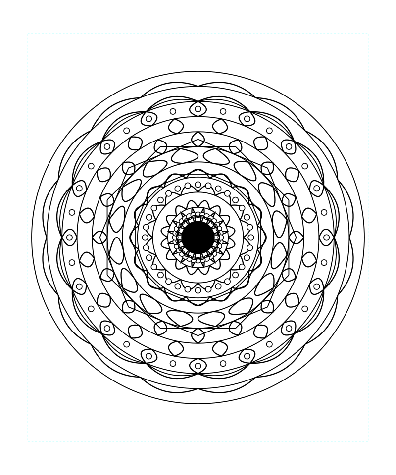 Sacred Geometry Mandala Star Light Coloring Page