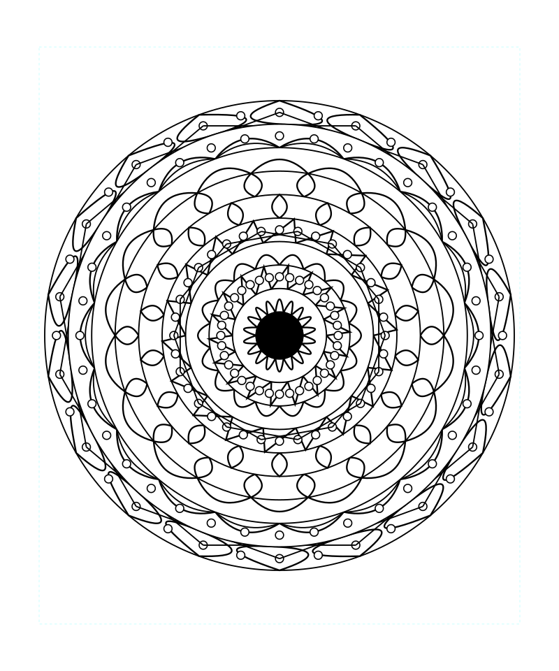 Sacred Geometry Mandala Star Line Pattern Coloring Page